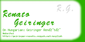renato geiringer business card